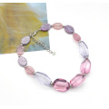 2021 new trendy spring summer collection purple pink rose red acrylic resin chain necklace